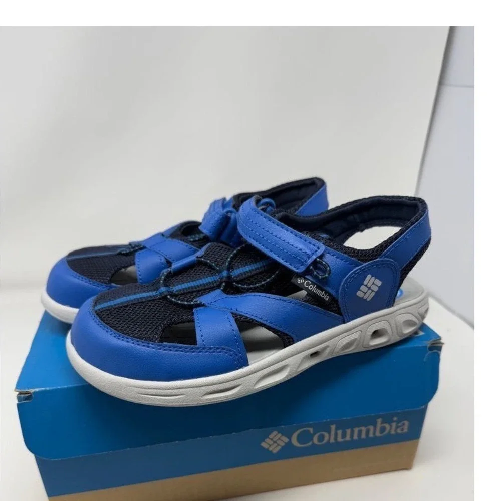 Columbia Kid's Youth Techsun Wave‎ Sandal Shark Blue Sz 4 Regular US Big Kid